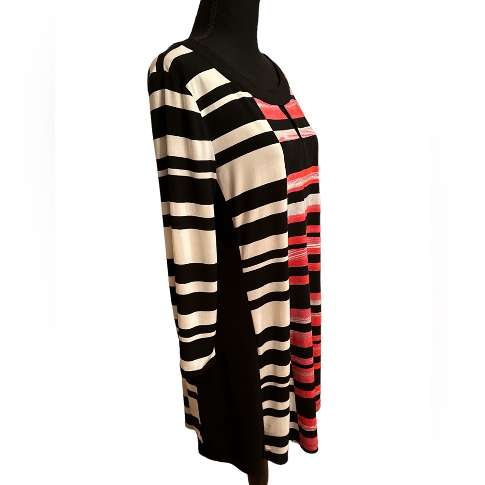 ALFANI Women's Size Large Multi-color Scoop Neck 3/4 Sleeve Pullover Dress - Picture 3 of 6